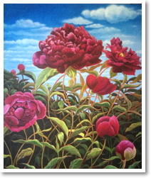 Peonies Touching the Sky
